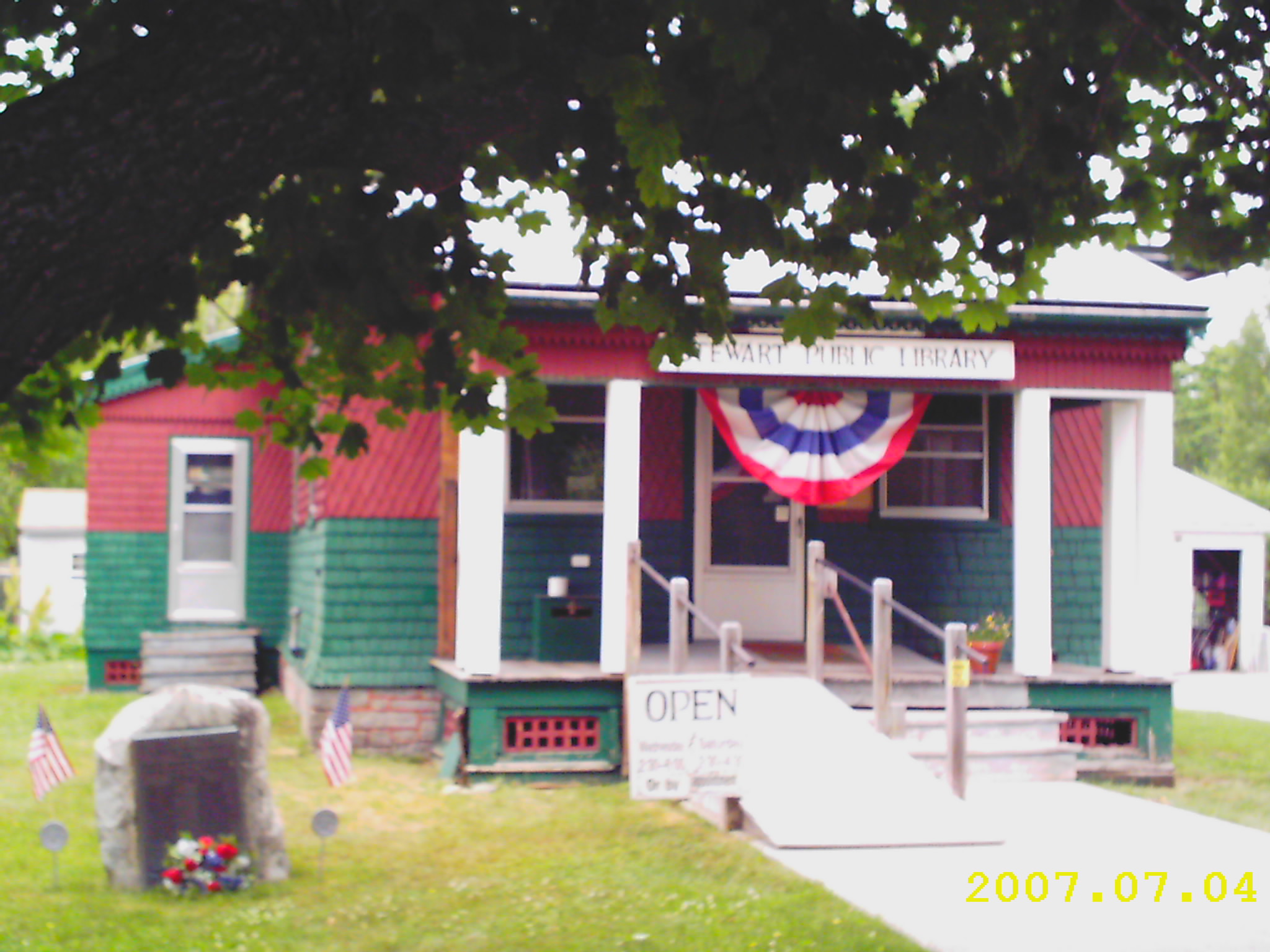 Stewart Public Library on Memorial Day
